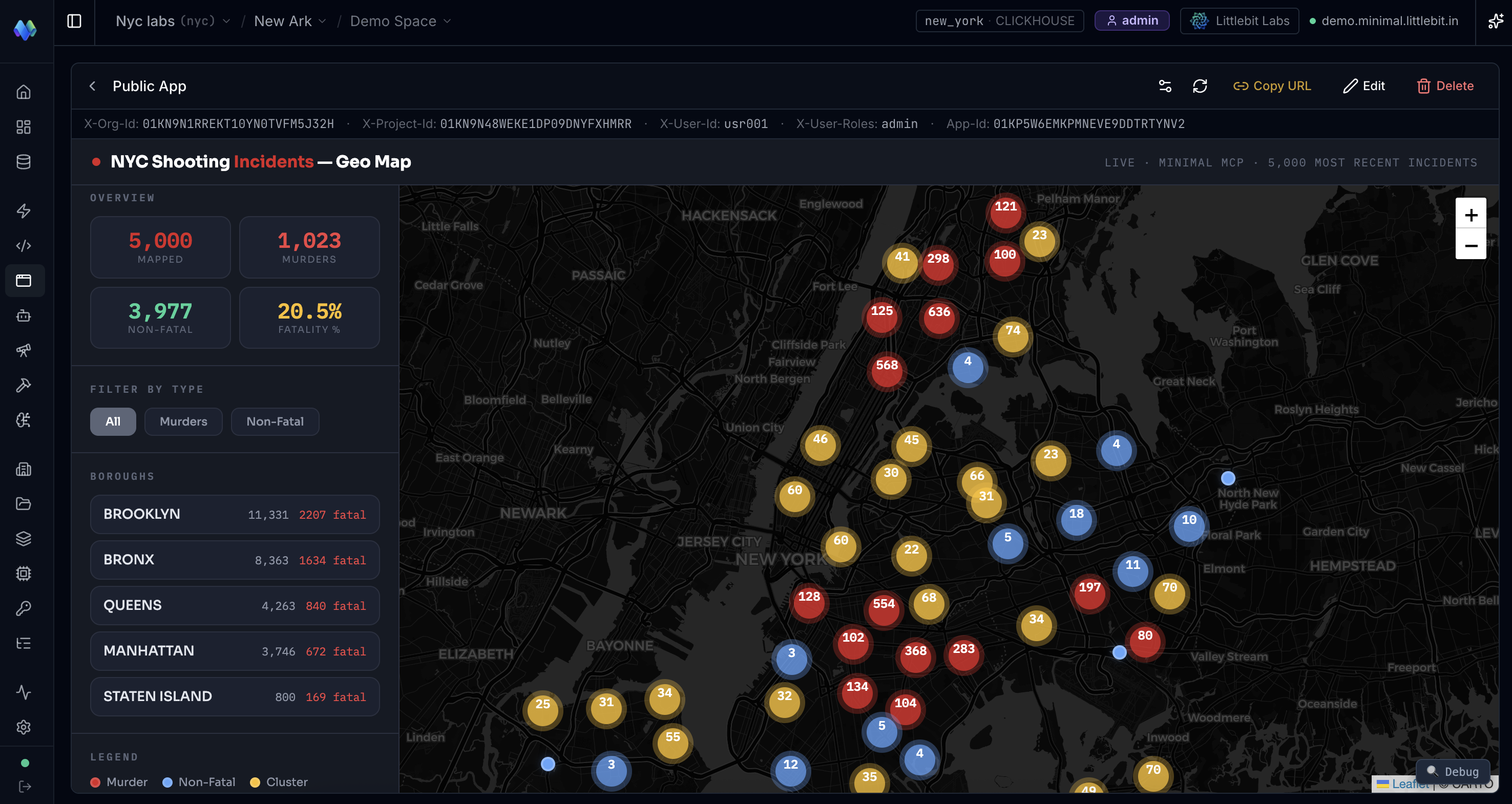 NYC Shooting Incidents — Minimal Insights App